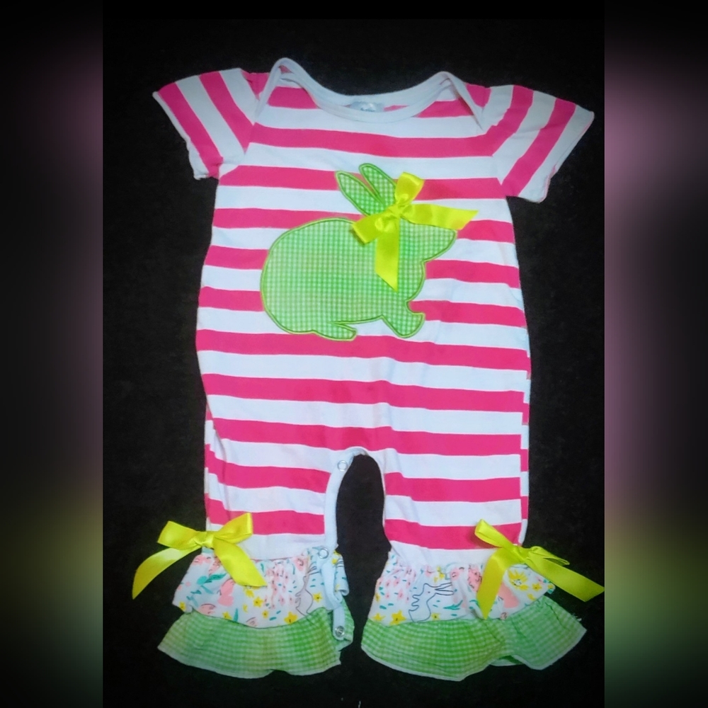 Size 6-12 Month Bunny Romper- Super Cute